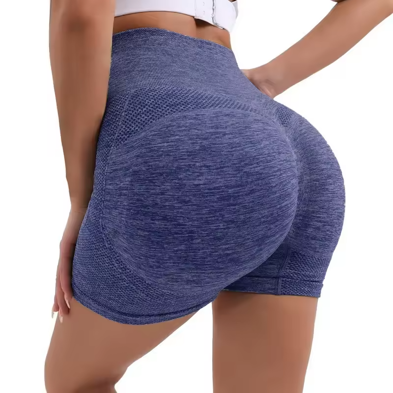 High Waist Women’s Yoga Shorts – Push Up Biker Style Fitness & Workout Pants