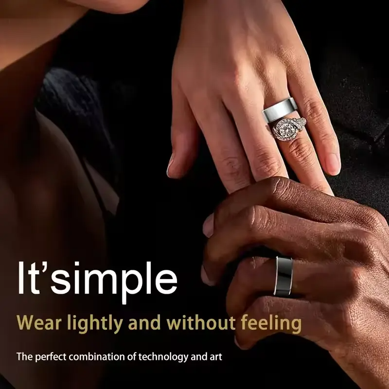 Smart Ring Fitness Tracker – Heart Rate, Blood Oxygen & Sleep Monitor for iOS & Android