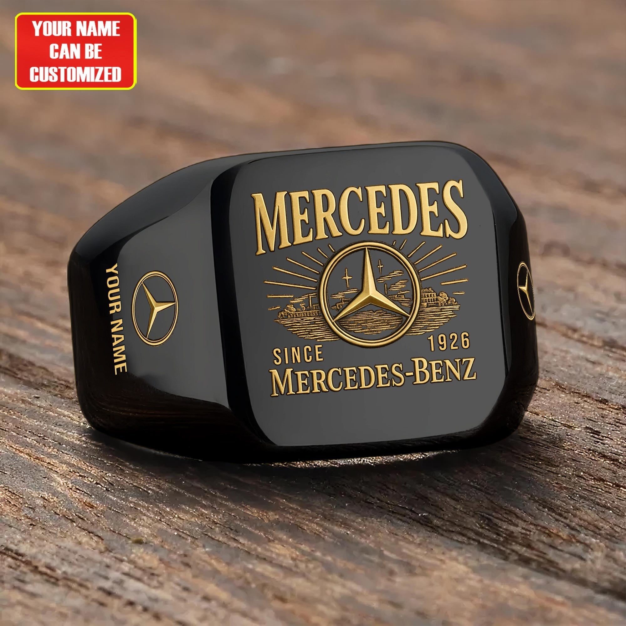 Merc Vintage Custom Name Classic Design Ring